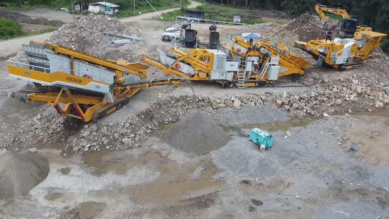 Sitio de Trabajo de AIMIX Planta Trituradora de Piedra en Malasia