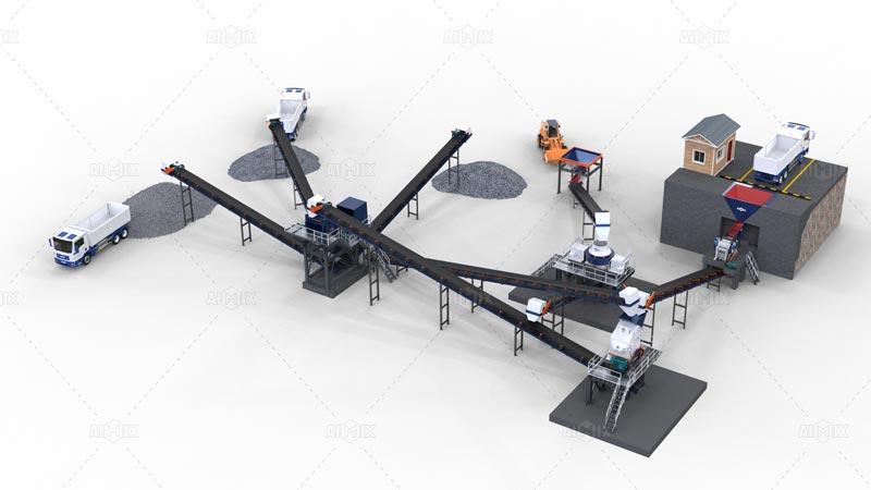 Solución Estacionaria para Producir Arena con Trituradora de Impacto de Eje Vertical