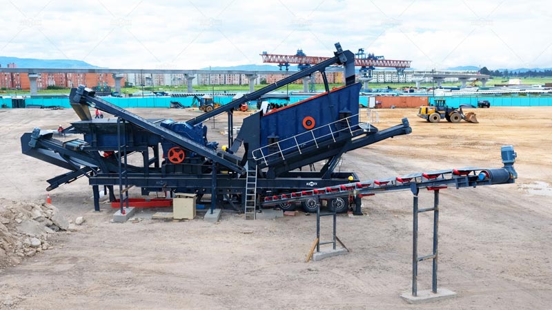 120TPH Trituradora Móvil de Impacto 3 en 1 para Reciclaje de Residuos de Construcción