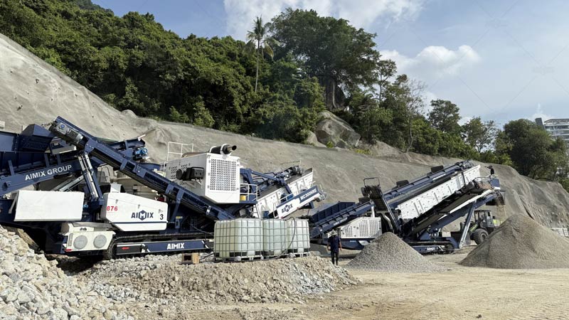AIMIX Planta Chancadora Móvil sobre Orugas en Malasia