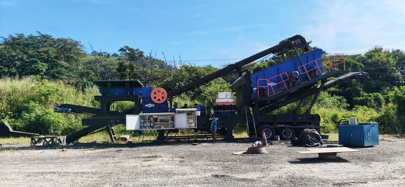 Planta de Chancado Móvil de Piedra 4 in 1