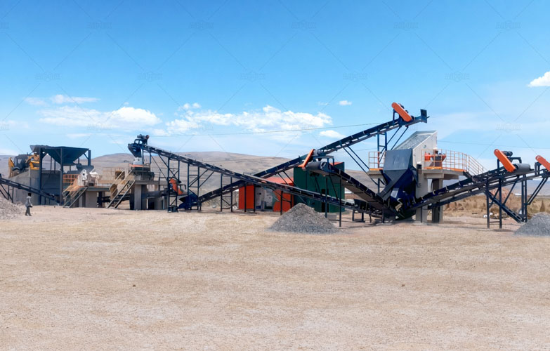 Planta Estacionaria de Áridos en Perú para Procesar Piedra de Río