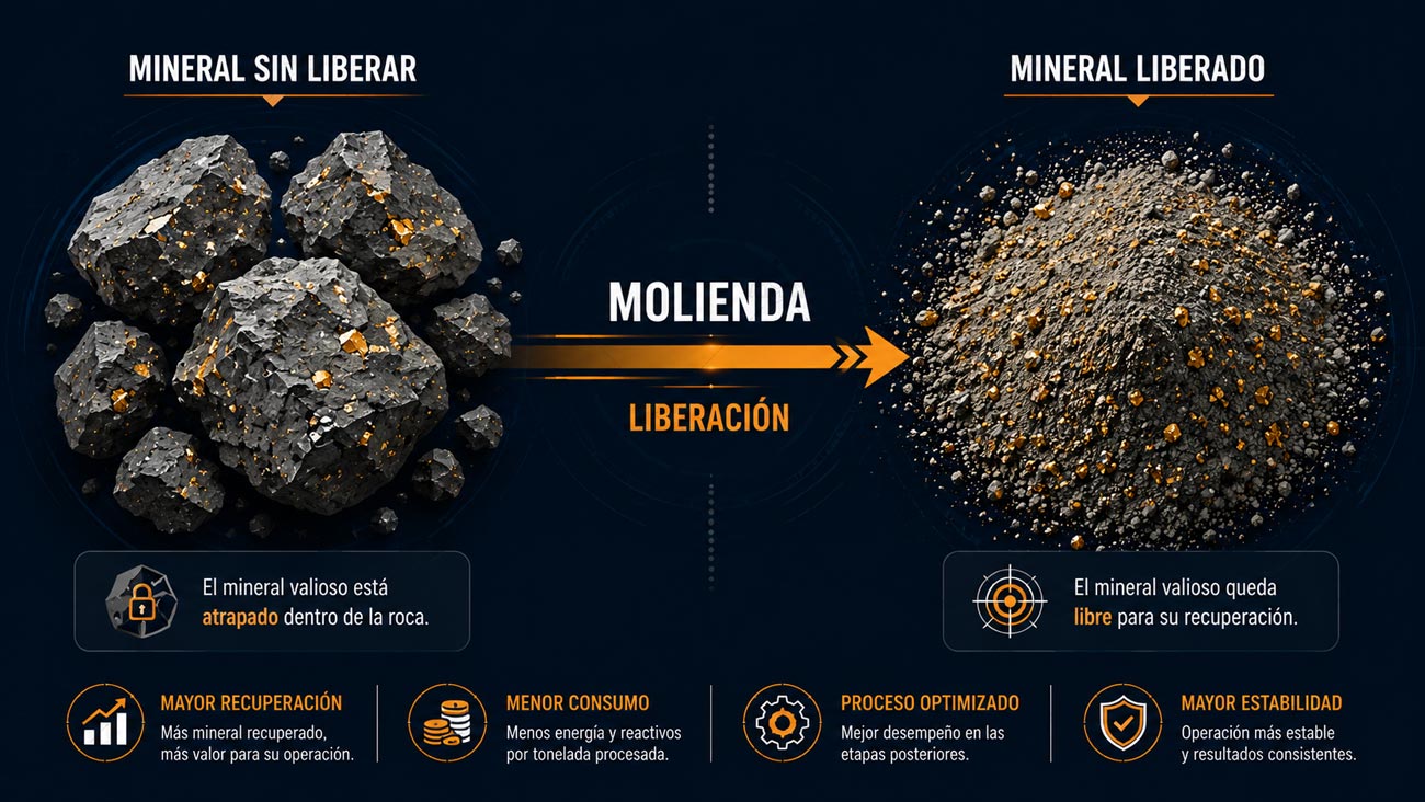 ¿Por qué utilizar un molino para moler el mineral?
